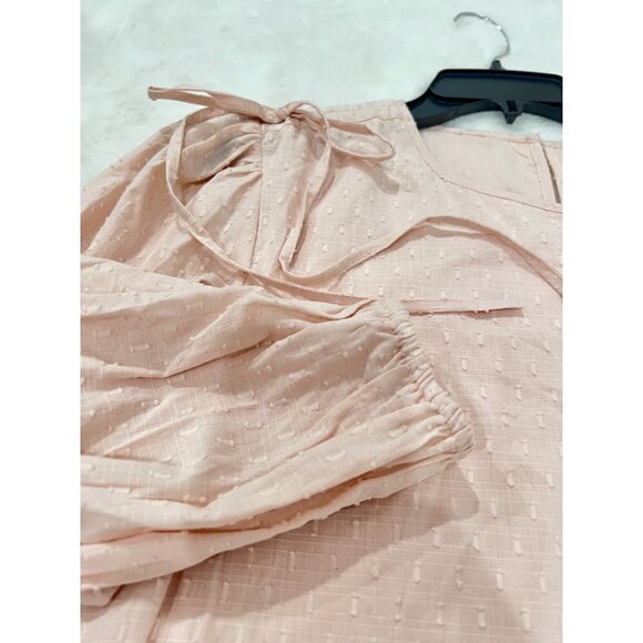 CeCe Clip Dot Ruffle Hem Dress Pink 100% cotton Summer Dress NWT MSRP $129 - Picture 10 of 12